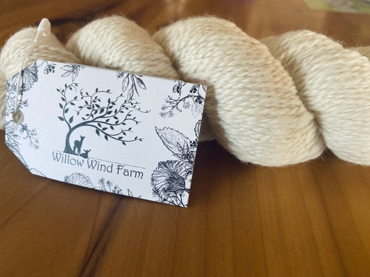 Natural Creamy Cream Alpaca, Rambouillet, & Silk Yarn