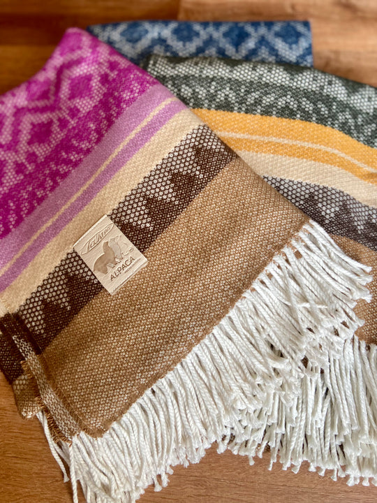Alpaca Cotton Blended Throw