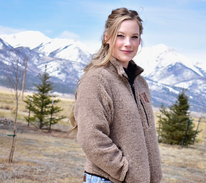 Women's Alpine Sherpa Jacket, Natural Fleece Sherpa